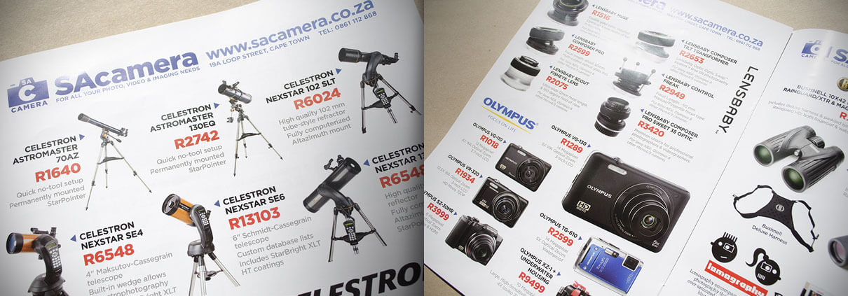SA Camera brochure design